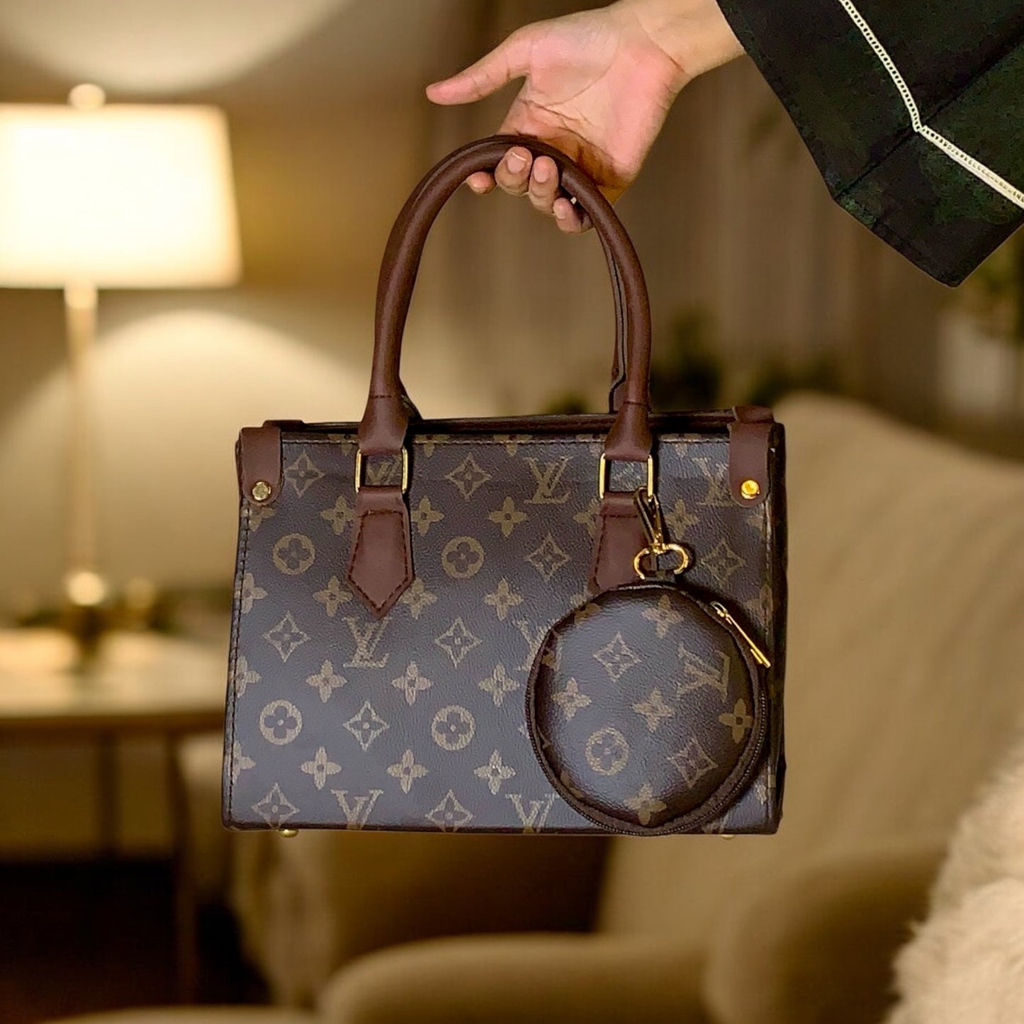 Luxe Monogram Shoulder Bag