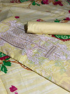 3 Pc Unstitched Lawn Suit - Embroidered