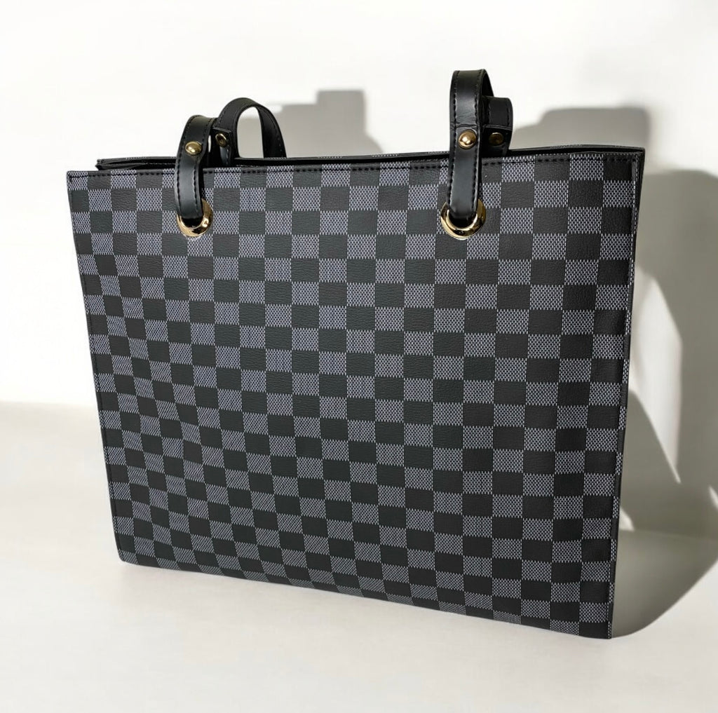 Tote Bag - Checkered Pattern - Hayaat Classics