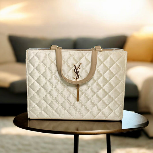 Top handle bag with strap