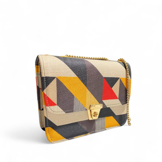 Geometric Pattern Shoulder Bag