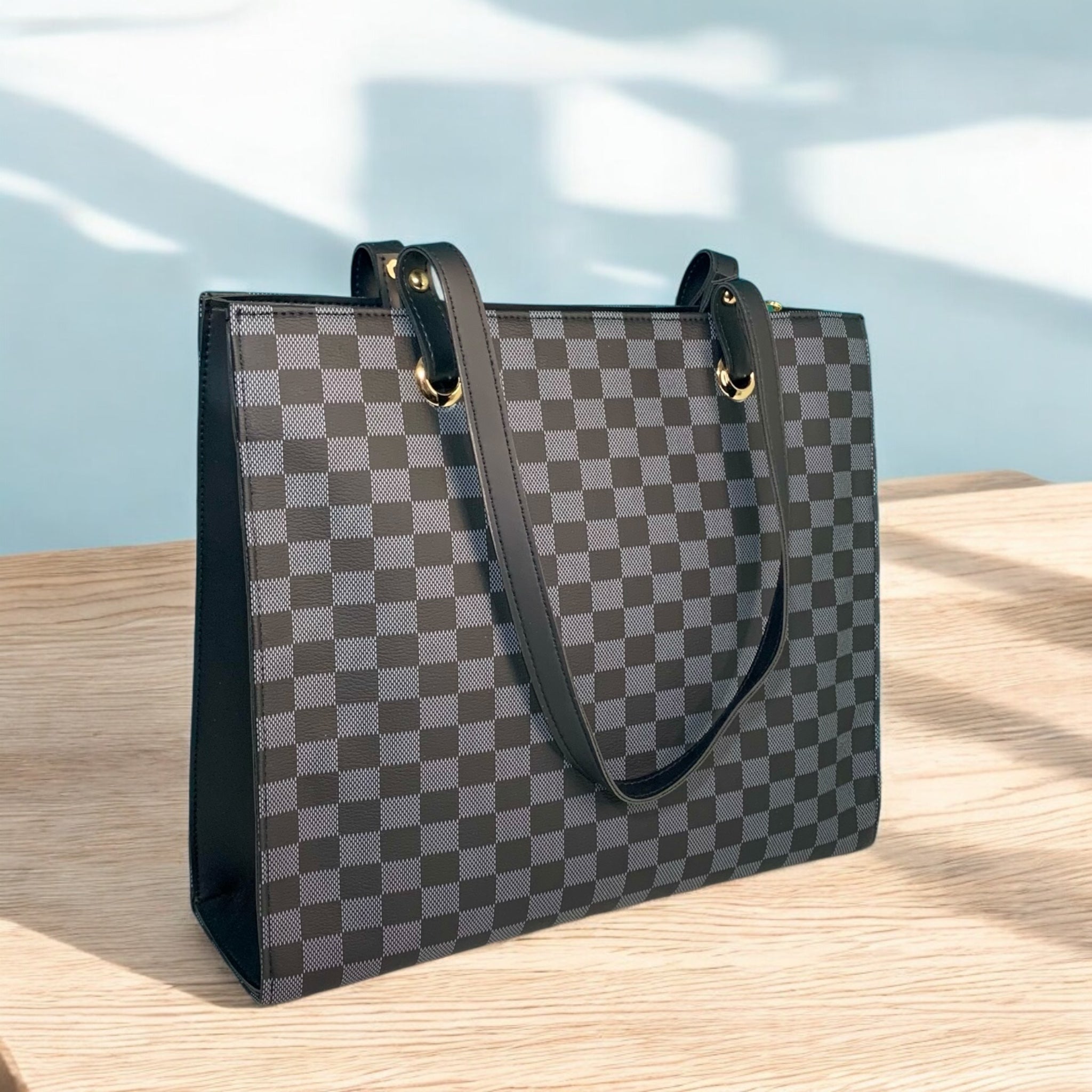 Tote Bag - Checkered Pattern - Hayaat Classics