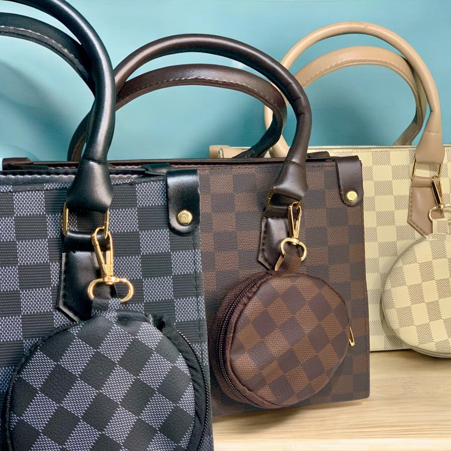 Luxe Checkered Shoulder Bag