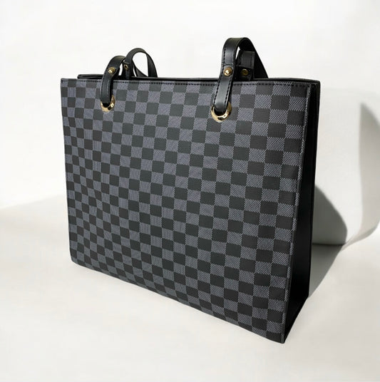 Tote Bag - Checkered Pattern - Hayaat Classics