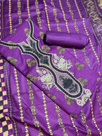 3 Pc Unstitched Lawn Suit - Embroidered