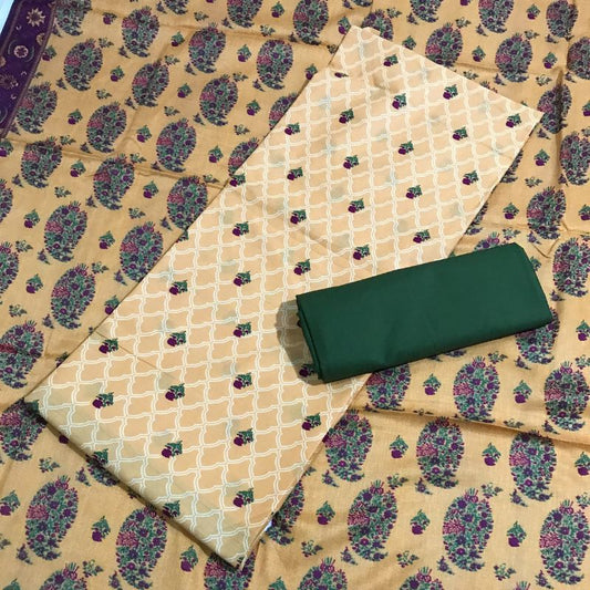 3 Pc Unstitched Lawn - HL3P04