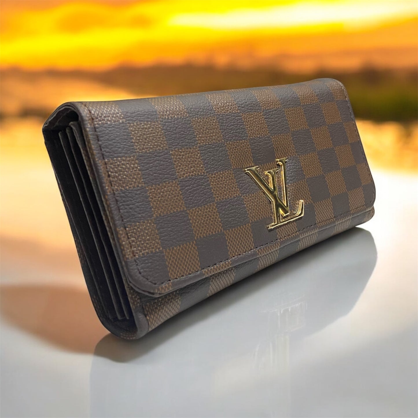 Checkered Pattern Wallet - Hayaat Classics