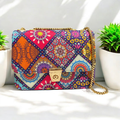 Multicolor Paisley Shoulder Bag