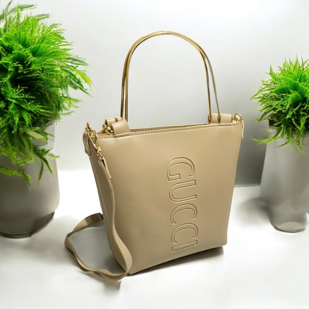 Tote Bag with Gold Handle