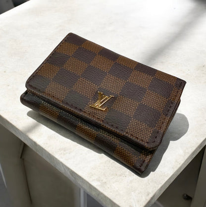 Checkered Pattern Wallet - Mini