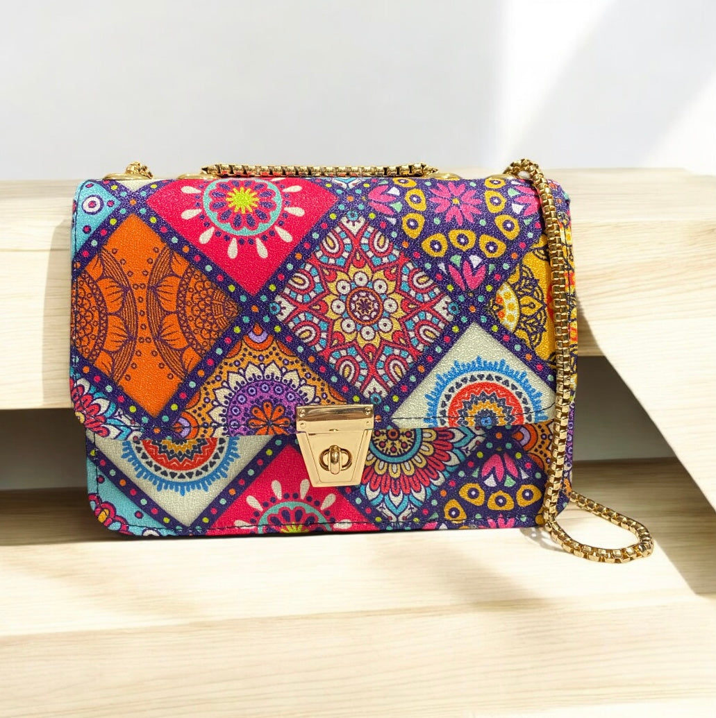 Multicolor Paisley Shoulder Bag