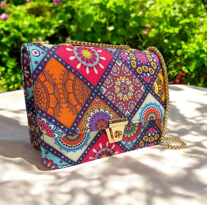 Multicolor Paisley Shoulder Bag