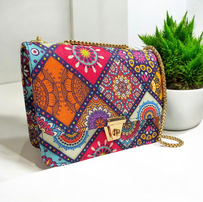 Multicolor Paisley Shoulder Bag