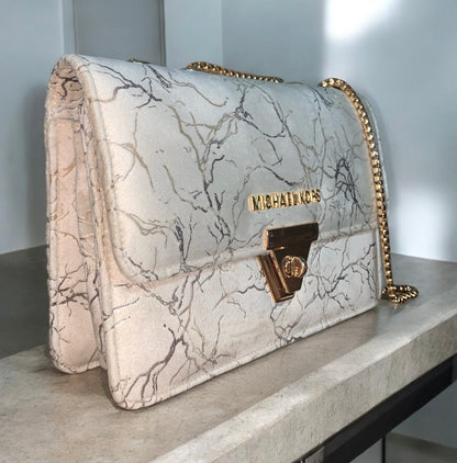 Marble Print Shoulder Bag