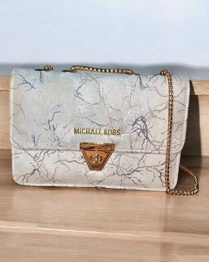 Marble Print Shoulder Bag