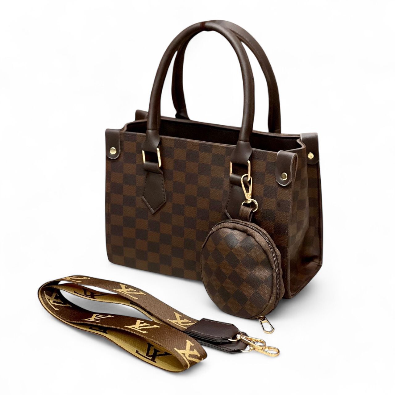 Luxe Checkered Shoulder Bag